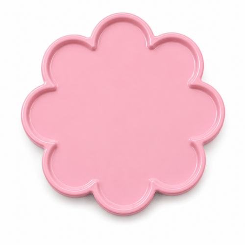 Bandeja Decorativa Flor Rosa Bebê