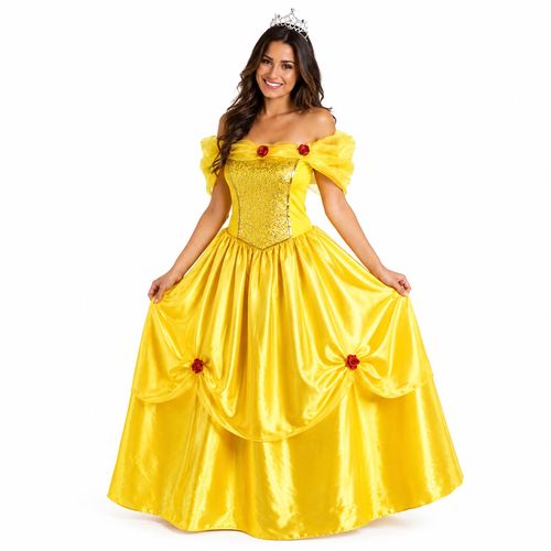 Fantasia Princesa Yellow Adulto